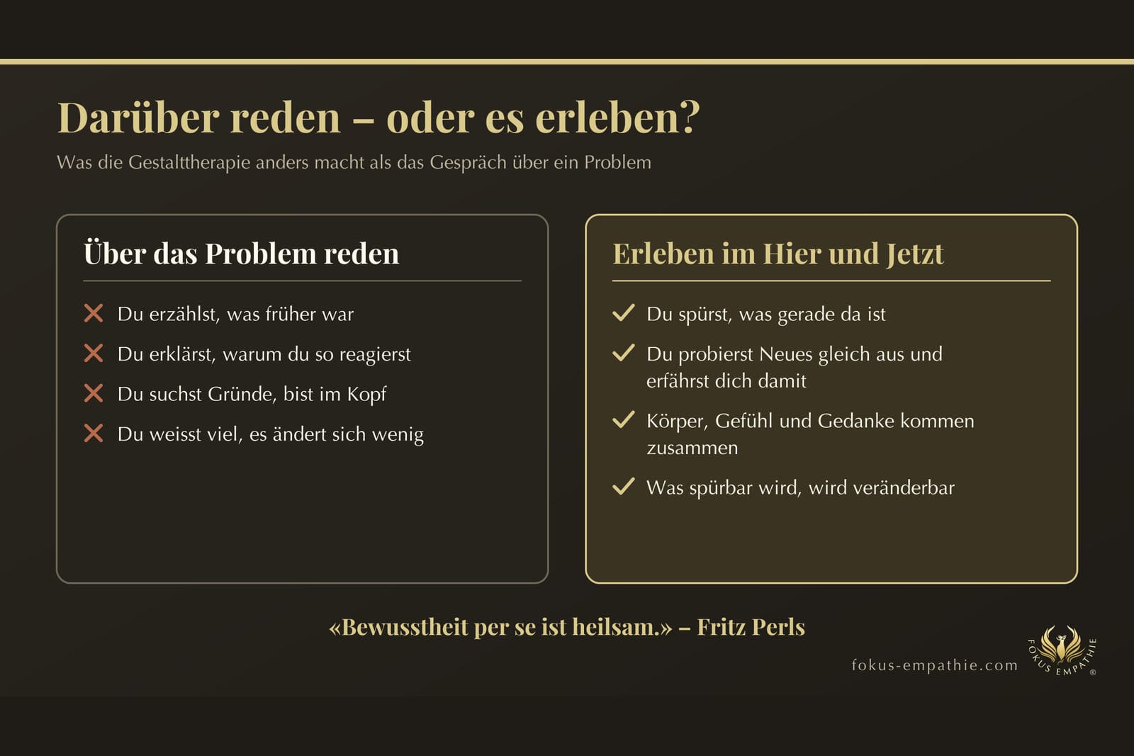 Gestalttherapie erklärt: Darüber reden – oder es erleben?
